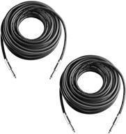 🔌 yoico 2pcs 25ft professional 1/4" to 1/4" speaker cables, pair of 25 ft 12 gauge 1/4 male inch audio amplifier connection heavy duty cord wire (25 feet) logo