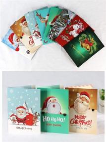 img 3 attached to 🎄 YOBEYI DIY Новогодняя открытка с бриллиантовой живописью: 8 наборов праздничных поздравительных открыток с рисунками ёлки, Санта-Клауса и наклейками-подарками - идеальный подарок на Рождество (С)