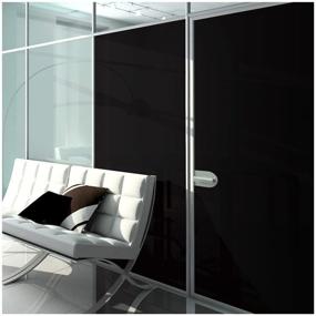 img 2 attached to 🖤 BDF BLKT Window Film Blackout Privacy (36" x 6Ft) - Ultimate Darkness and Privacy Solution for Windows