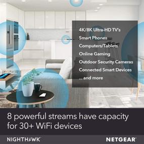 img 1 attached to 🚀 Renewed Netgear Nighthawk AX8 8-Stream AX6000 Wi-Fi 6 Router - RAX80-100NAS - Black - Top Performance at Great Value!