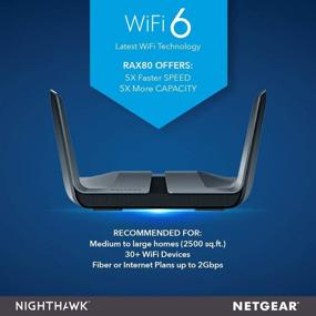 img 3 attached to 🚀 Renewed Netgear Nighthawk AX8 8-Stream AX6000 Wi-Fi 6 Router - RAX80-100NAS - Black - Top Performance at Great Value!