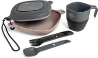 uco 6-piece camping mess kit: bowl, plate, cup & spork utensil set for outdoor adventures логотип