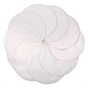 img 1 attached to 🤱 Nursing Pads Reusable, Stay Dry Nursing Bra Pads (10 Pack) - Eco Friendly, Washable with Laundry & Travel Bag