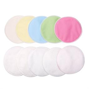 img 2 attached to 🤱 Nursing Pads Reusable, Stay Dry Nursing Bra Pads (10 Pack) - Eco Friendly, Washable with Laundry & Travel Bag