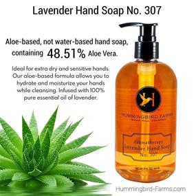 img 1 attached to 🌿 Hummingbird Farms Lavender Hand Soap No. 307 - 12 oz, Enhanced with 48.51% Aloe Vera