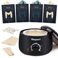 🧼 hair removal waxing kit for women and men: coarse hair, bikini, eyebrow - includes hard wax beans, blue wax beads refills, and wax warmer logo