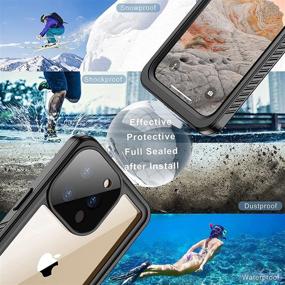 img 2 attached to 📱 Temdan iPhone 13 Pro Waterproof Case with Built-in Screen Protector - Full Body Rugged Protection, Anti-Scratch, Shockproof - Black 2021 Edition