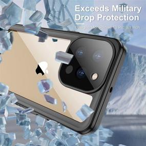img 1 attached to 📱 Temdan iPhone 13 Pro Waterproof Case with Built-in Screen Protector - Full Body Rugged Protection, Anti-Scratch, Shockproof - Black 2021 Edition