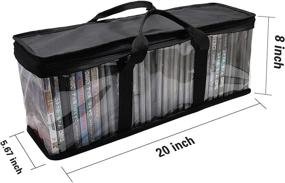 img 2 attached to 📀 DABLUE 6-Piece DVD Storage Bag Set - CD Case Holders Included - VHS Compatible Storage Bags - Holds 180 DVD, BluRay, PS4 Video Games - Perfect Media Storage Organization Solution