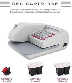 img 1 attached to 🖨️ UBICON RX200UBI Red Checkwriter with Dual Extra Ink Cartridges