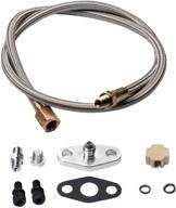 🔧 turbocharger oil inlet feed line fitting kit - 36-inch, fits t3 t4 t66 t70 turbo logo