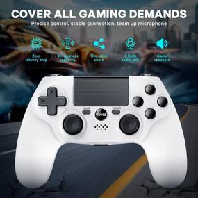 img 3 attached to 🎮 VOYEE Wireless Game Controller for PlayStation 4 PS4, Dual Vibration, Upgraded Joystick, Motion Control - White