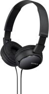 🎧 black sony mdr-zx110 zx series wired on-ear headphones logo