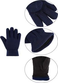 img 2 attached to Fleece Fingers Outdoors Activities Supplies Boys' Accessories : Cold Weather