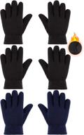 fleece fingers outdoors activities supplies boys' accessories : cold weather logo