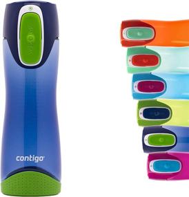 img 4 attached to Contigo Swish Autoseal Water Bottle: Large BPA-Free 🚰 Leakproof Gym Bottle for Sports, Running, Biking & Hiking