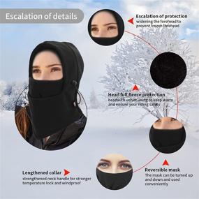 img 1 attached to ❄️ Warm and Windproof Fleece Balaclava Ski Mask Neck Mask for Winter Sports - Unisex