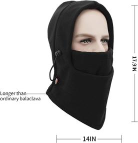 img 2 attached to ❄️ Warm and Windproof Fleece Balaclava Ski Mask Neck Mask for Winter Sports - Unisex