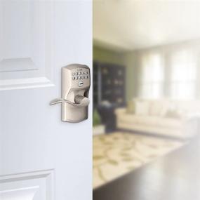 img 1 attached to 🔒 Satin Nickel Keypad Entry with Flex-Lock and Accent Levers - SCHLAGE FE595VCAM619ACC Camelot