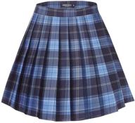 👗 classy and chic: urban coco women's plaid pleated mini skirt - perfect for uniforms logo