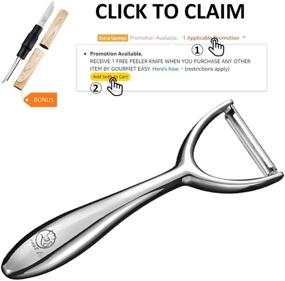 img 3 attached to 🥕 High-Quality Y Shaped Stainless Steel Vegetable Peeler with Ergonomic Non-Slip Handle - Ideal for Potatoes, Carrots, and Citrus Fruits - Ultra Sharp Blade - 5-Year Warranty