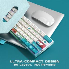 img 2 attached to Mechanical Keyboard Ultra Compact Rechargeable Ergonomic