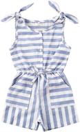 👧 cute and comfy toddler little shoulder jumpsuit clothes for girls' clothing logo