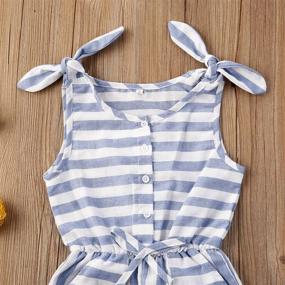 img 1 attached to 👧 Cute and Comfy Toddler Little Shoulder Jumpsuit Clothes for Girls' Clothing
