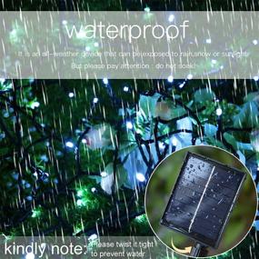 img 2 attached to YAOZHOU Solar String Lights: 206.7ft 600LED Fairy Lights for Outdoor Decoration with Cool White, IP65 Waterproof, and 8 Lighting Modes