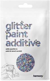 img 4 attached to Hemway Glitter Paint Additive Sample - Silver Holographic Stars - Enhance Emulsion Water Based Paints for Walls and Ceilings - 10g