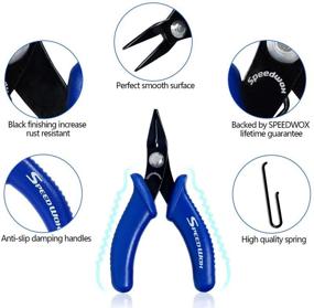 img 1 attached to 🔧 SPEEDWOX 3 Inch Mini Flat Nose Pliers: Precision Jewelry Making Tool with Smooth Jaw - Perfect for Craft, Beading, and Hobby