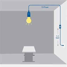 img 1 attached to 💡 Cable Matters 2-Pack Hanging Light Cord with Switch 15 ft: Black Pendant Light Cord with Cord and Socket