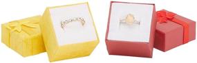 img 1 attached to 🎁 Juvale 24-Piece Ring Gift Box Set with Bow - Perfect for Anniversaries, Weddings, Birthdays (Available in 6 Vibrant Colors, Size: 1.6 x 1.2 inches)