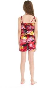 img 3 attached to Hawaiian Ruffle Jumpsuit Romper Sunset Girls' Clothing and Jumpsuits & Rompers