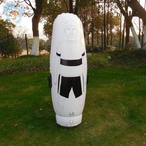 img 1 attached to ⚽ Children & Adult Inflatable Soccer Dummy Goalkeeper Air Mannequin Free Kick Defender Wall - Height Options: 1.6m, 1.8m, and 2m