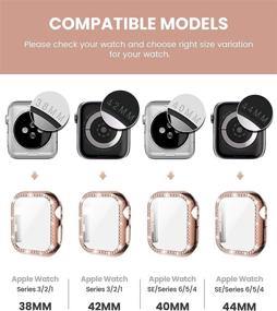 img 3 attached to [2PACK] Tensea For Apple Watch Case With Screen Protector 44Mm 40Mm 38Mm 42Mm Accessories Cell Phones & Accessories