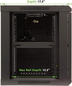 img 3 attached to 🔒 Enhance Your IT Infrastructure with the NavePoint 9U Wall Mount Network Server Cabinet: Secure Rack Enclosure with Glass Door and Lock