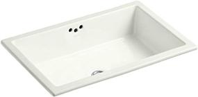 img 3 attached to 🚽 KOHLER K-2297-NY Kathryn Undercounter Bathroom Sink Dune - Elegant Design, Glazed Underside-Free