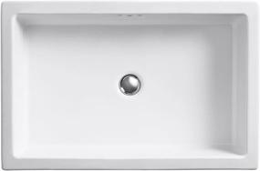 img 2 attached to 🚽 KOHLER K-2297-NY Kathryn Undercounter Bathroom Sink Dune - Elegant Design, Glazed Underside-Free