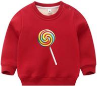 thermal fleece christmas sweatshirts pullover girls' clothing logo