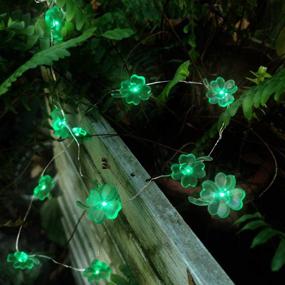 img 1 attached to JASHIKA 10ft St Patrick’s Day Decoration: Vibrant Irish Shamrock Lucky Clover String Lights with Remote Control & Timer - Perfect for Irish Bar, Costume Parade, and Home Decor