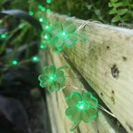 jashika 10ft st patrick’s day decoration: vibrant irish shamrock lucky clover string lights with remote control & timer - perfect for irish bar, costume parade, and home decor логотип