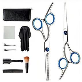 img 3 attached to 💇 Professional Hairdressing Tools: Hair Cutting Scissors Kit with Stainless Steel 6.5 Inches Thinning Shears - Barber Case, Japanese Quality for Men, Women, and Kids - Home Razor Edge Hair Trimmer Set