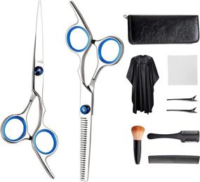 img 4 attached to 💇 Professional Hairdressing Tools: Hair Cutting Scissors Kit with Stainless Steel 6.5 Inches Thinning Shears - Barber Case, Japanese Quality for Men, Women, and Kids - Home Razor Edge Hair Trimmer Set