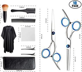 img 2 attached to 💇 Professional Hairdressing Tools: Hair Cutting Scissors Kit with Stainless Steel 6.5 Inches Thinning Shears - Barber Case, Japanese Quality for Men, Women, and Kids - Home Razor Edge Hair Trimmer Set