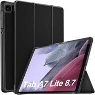 ivsotek samsung galaxy tab a7 lite 8.7 inch 2021 case - slim tri-fold stand, full protection, black logo