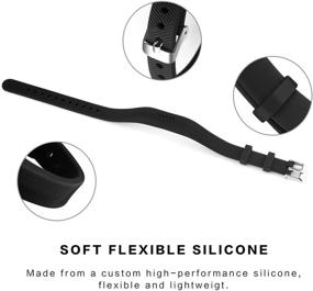 img 2 attached to Huadea Совместимые заменители для Fitbit Flex 2: 4-пак силиконовых ремешков со стандартной пряжкой для часов