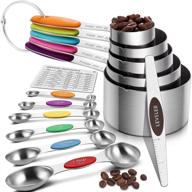 🥄 13-piece measuring cups and spoons set - 5 stainless steel measuring cups with 6 magnetic measuring spoons логотип