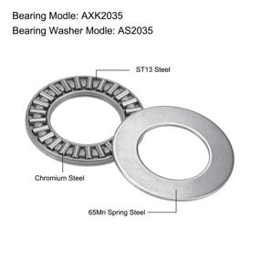 img 3 attached to 🏭 Efficient and Reliable Uxcell AXK2035 Thrust Bearings Washers - Ultimate Performance and Durability