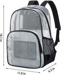 img 3 attached to 🎒 Durable Transparent Bookbag: Explore the Mygreen Backpack Advantage